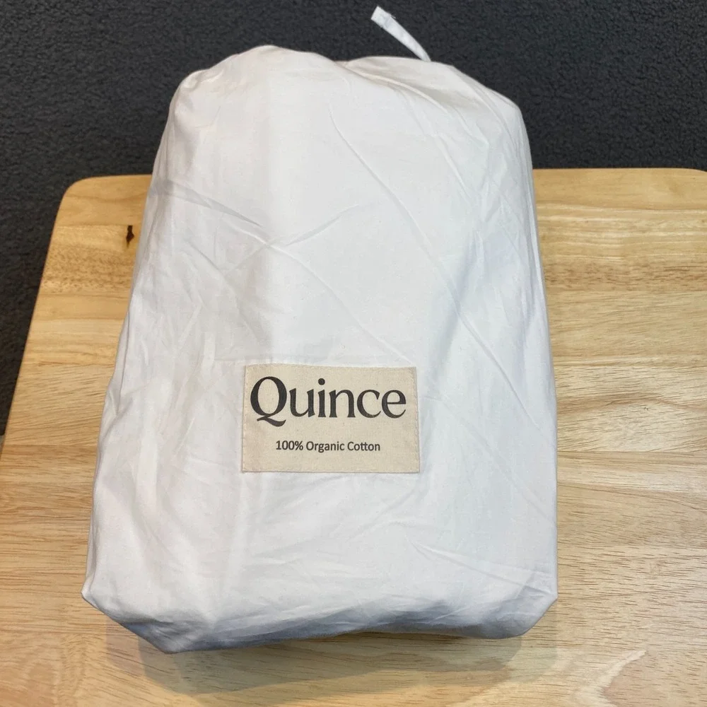 Quince Classic Organic Percale Duvet Cover King/Cal King White DUVET COVER ONLY